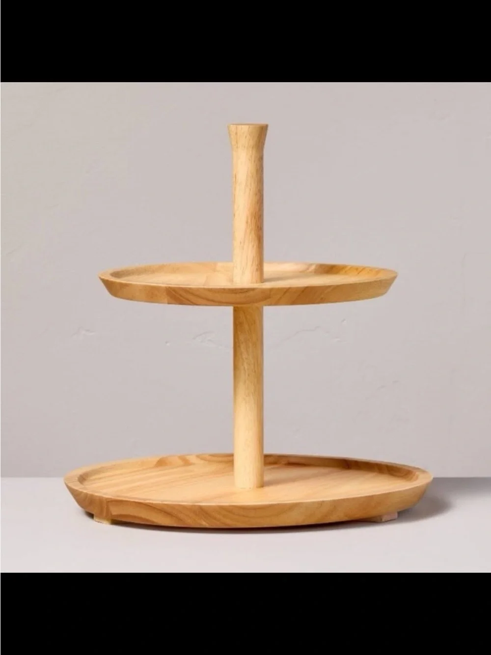 2-Tier Rubberwood Serving Tray - Hearth & Hand™ with Magnolia